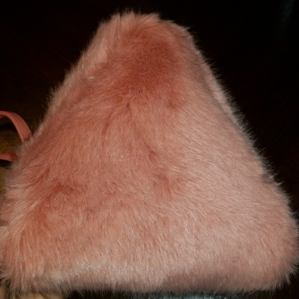 Pink Pyramid Fur Purse - Picture 4 of 4